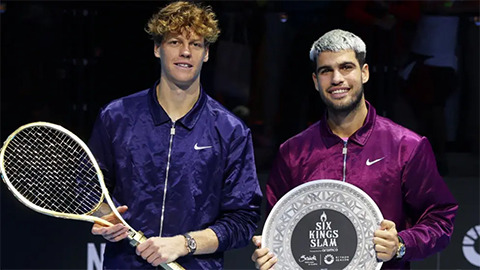 Đánh bại Alcaraz, Sinner lên ngôi vô địch tại Six Kings Slam